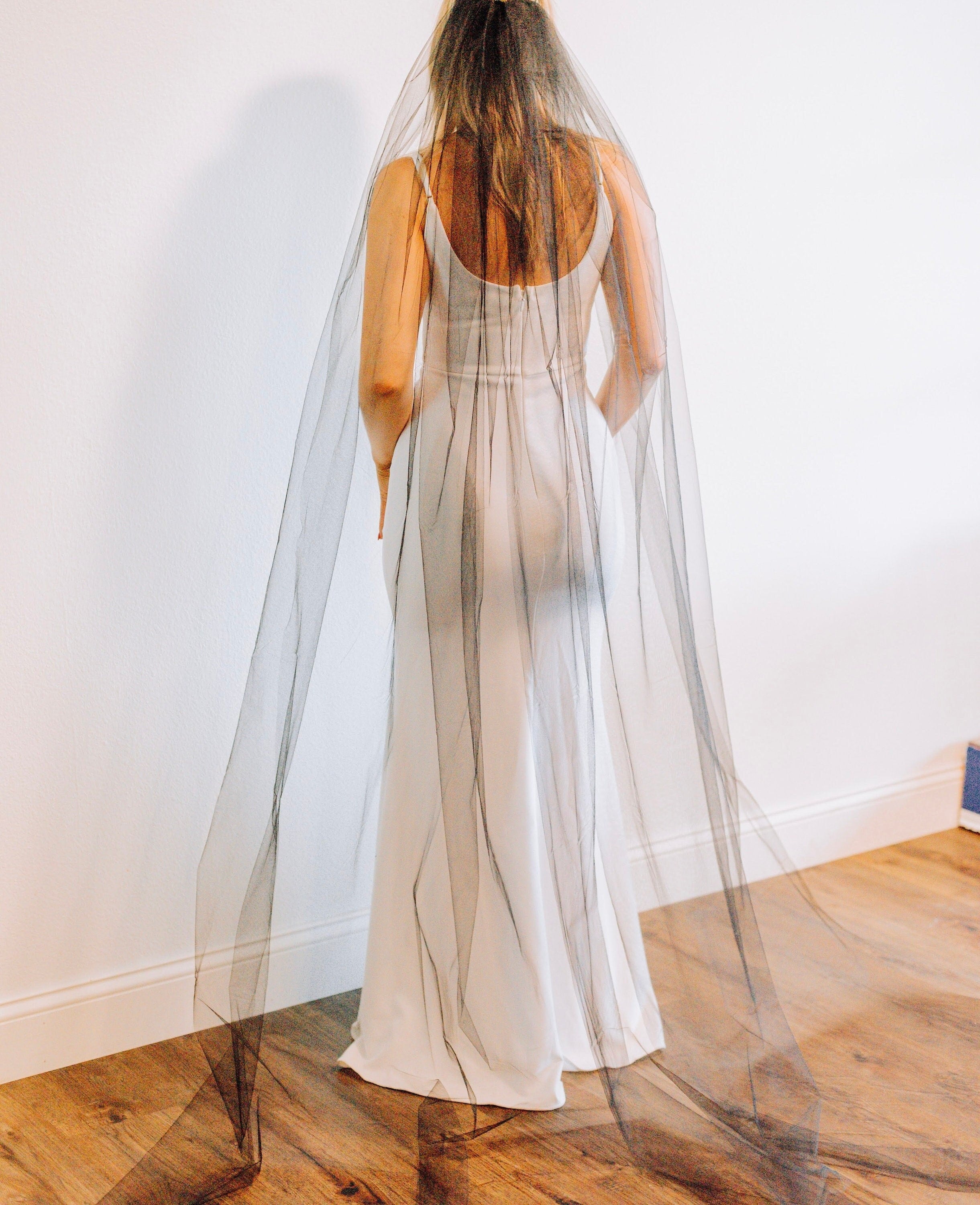 Black Tulle Veil
