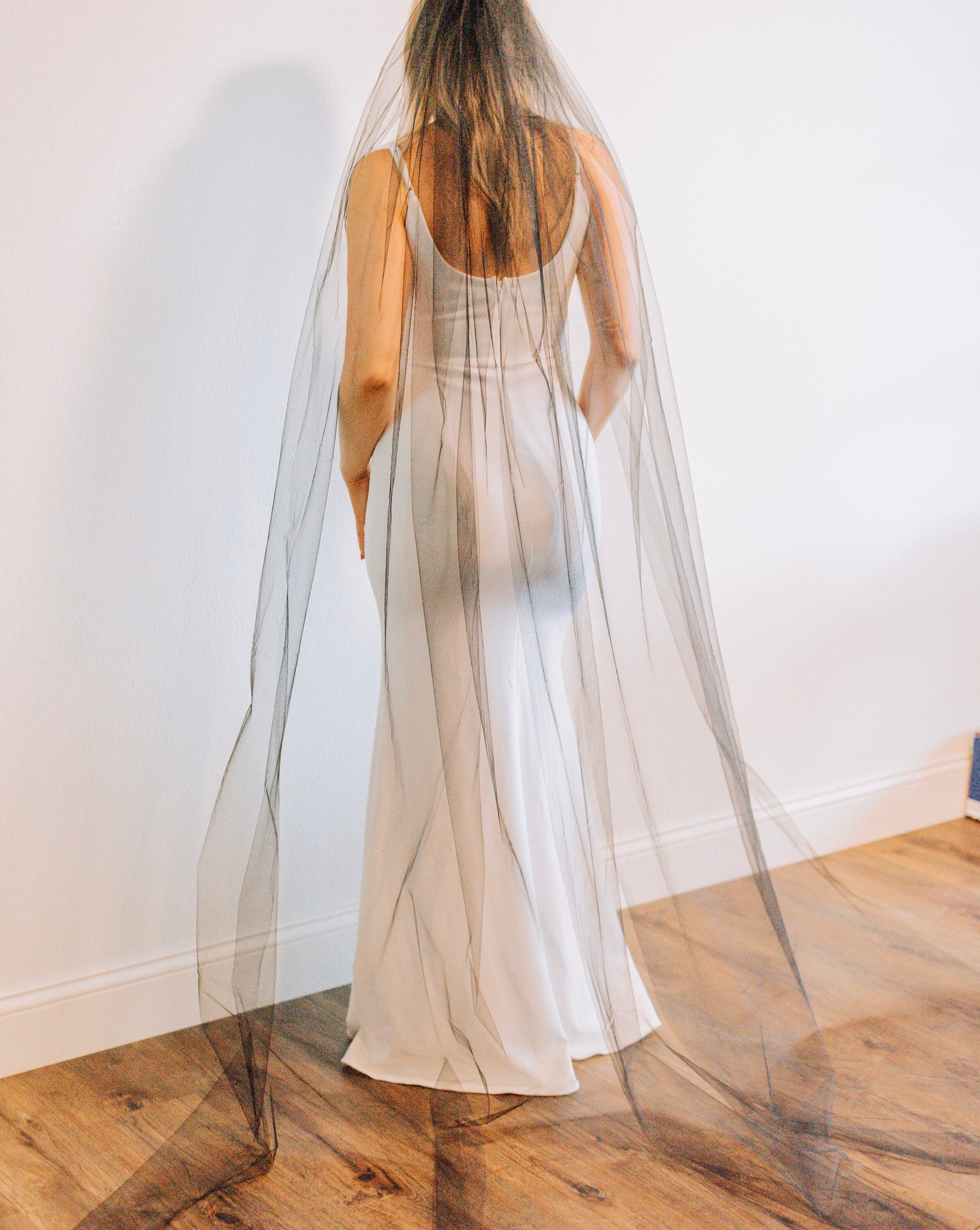 Black Tulle Veil