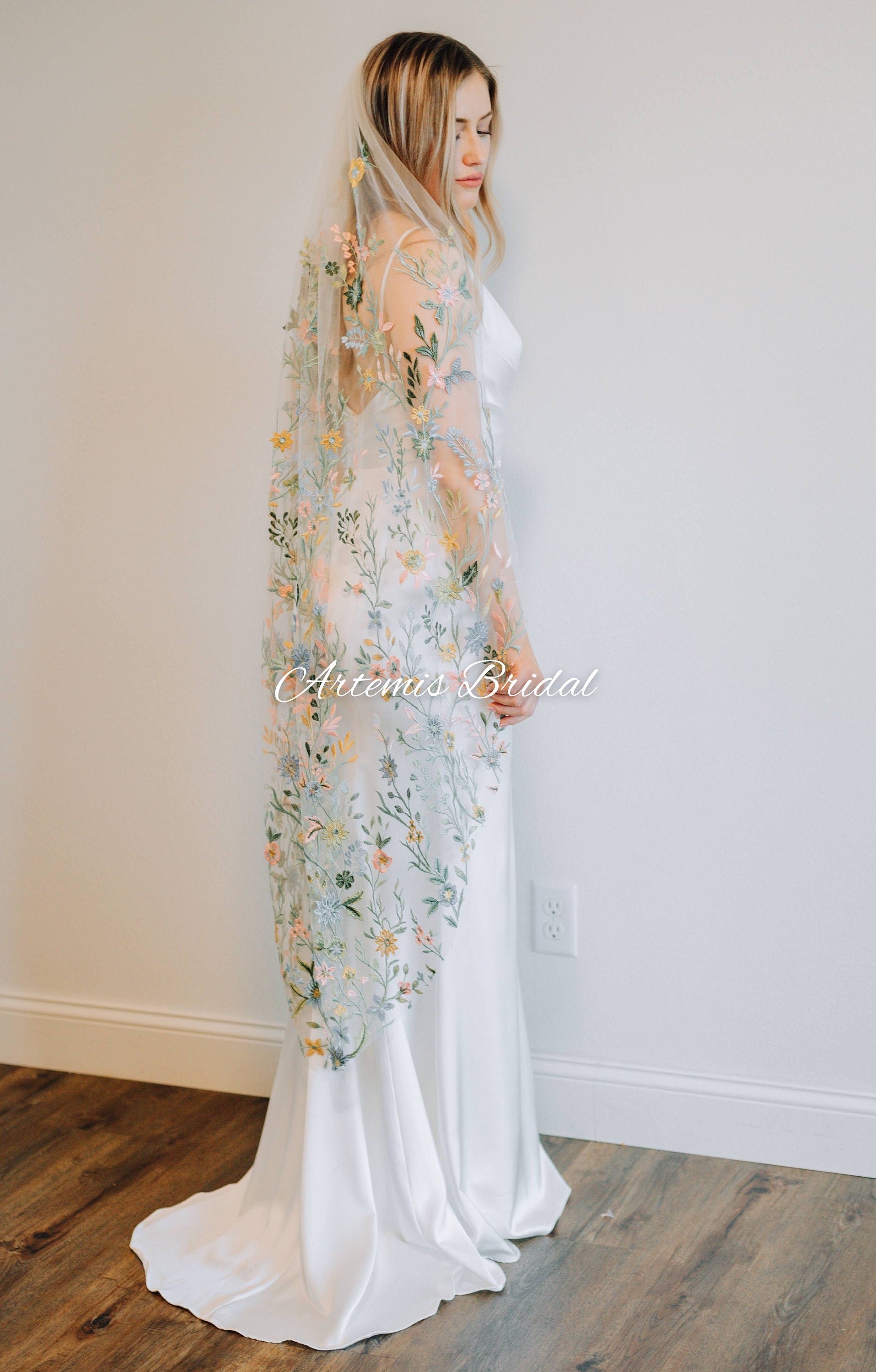 Maria Floral Veil