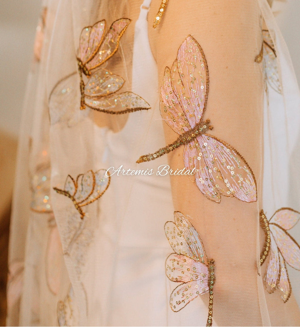 Lorelai Dragonfly Wedding Veil