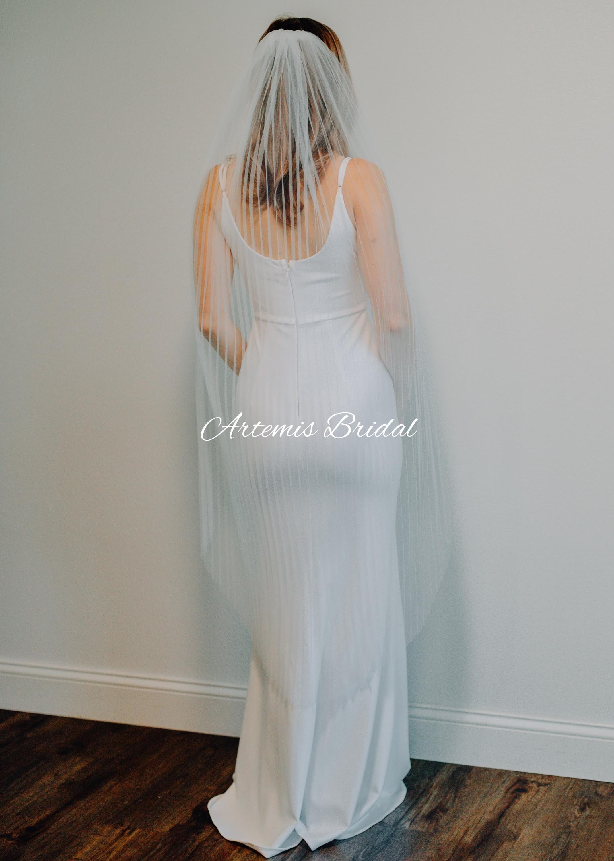 Alexandria Wide Pleated Veil