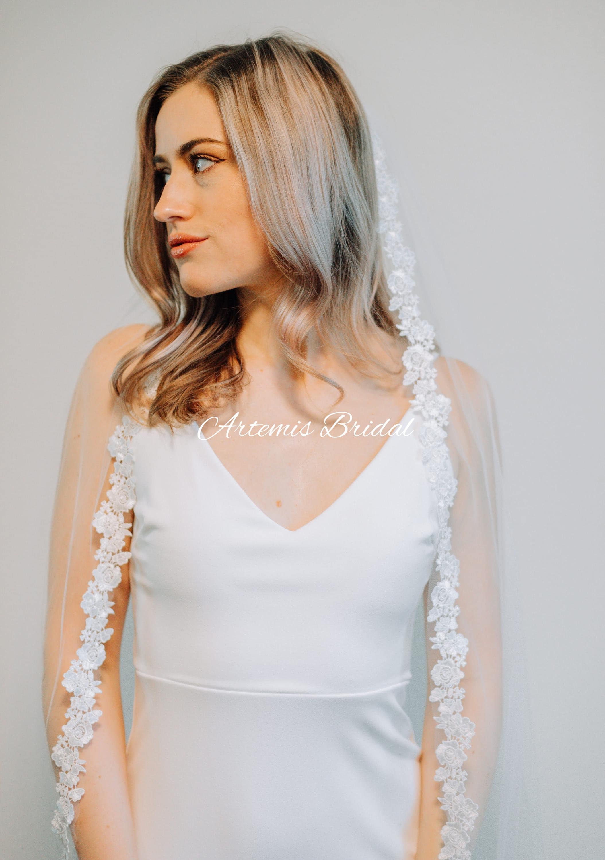 Lana Lace Trim Veil