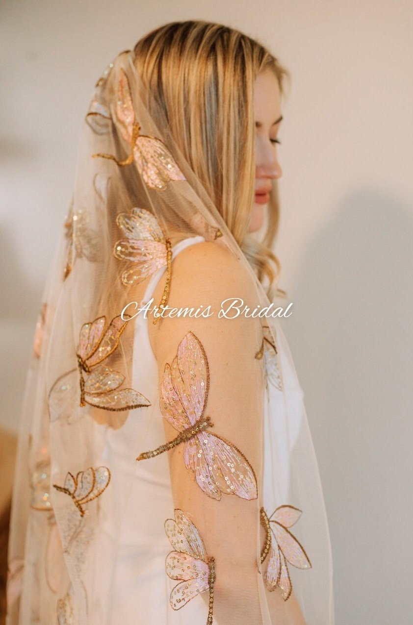 Lorelai Dragonfly Wedding Veil