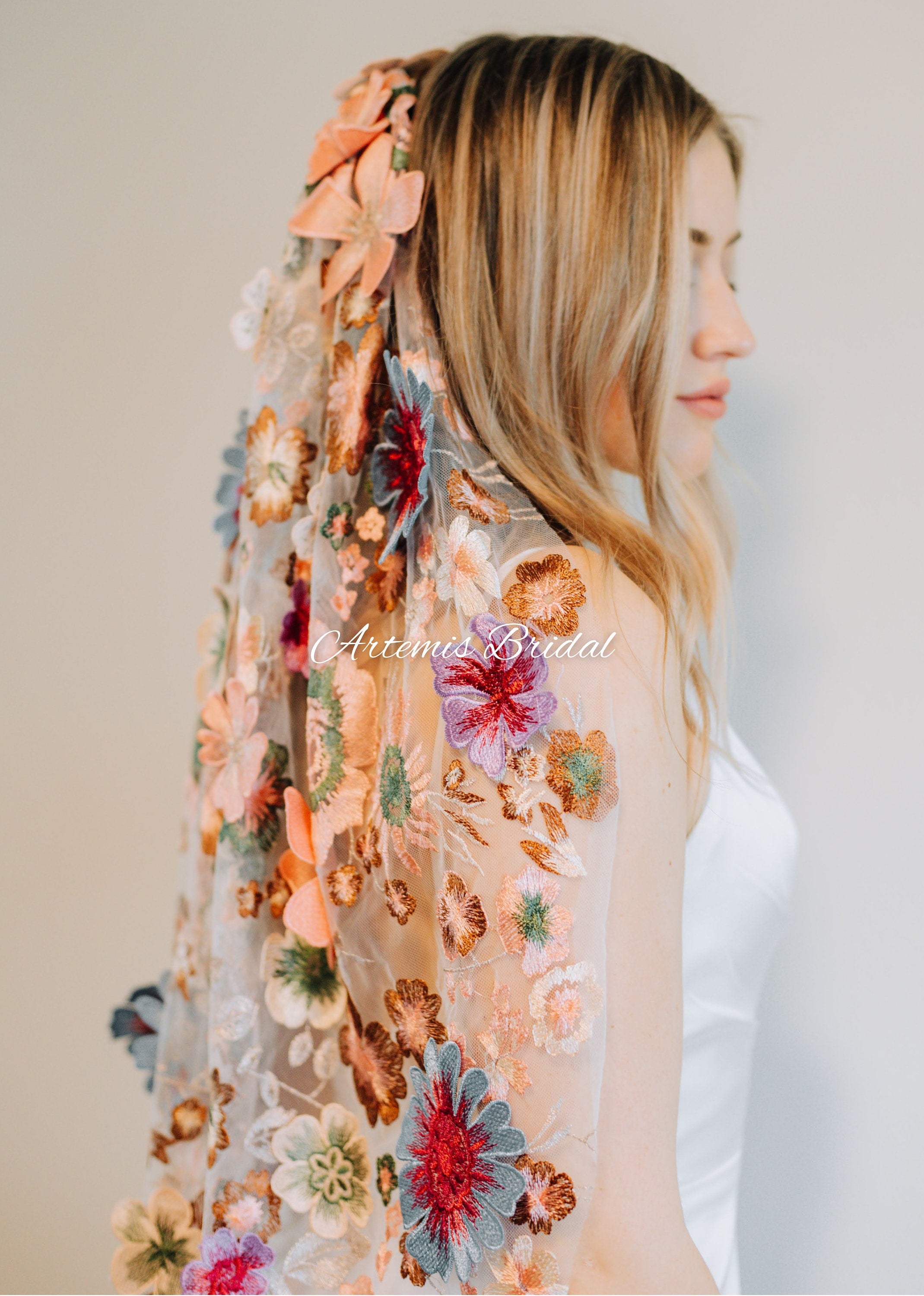 Gabrielle 3D Floral Veil