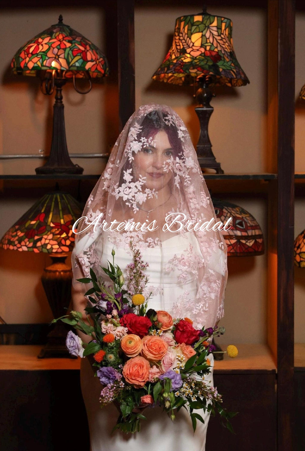 Inez Blush Veil