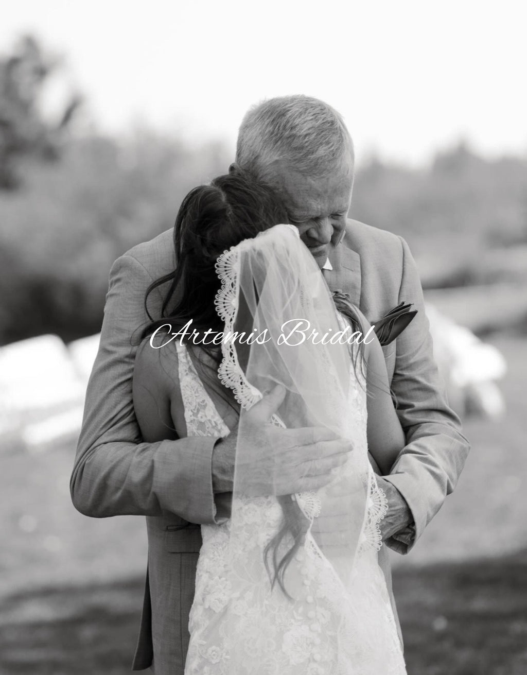 Harper Lace Trim Veil