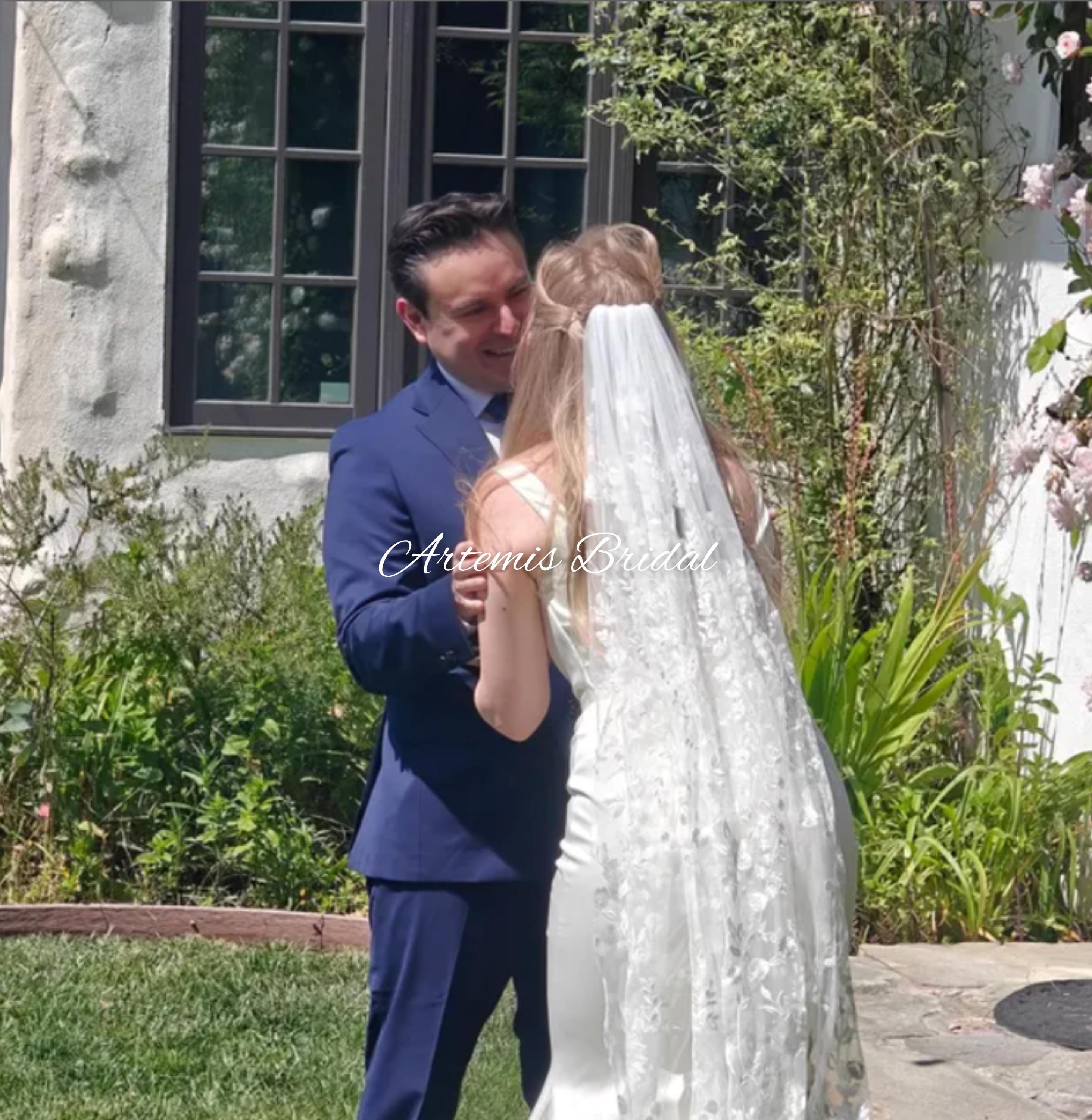 Willow Floral Veil with Sequins