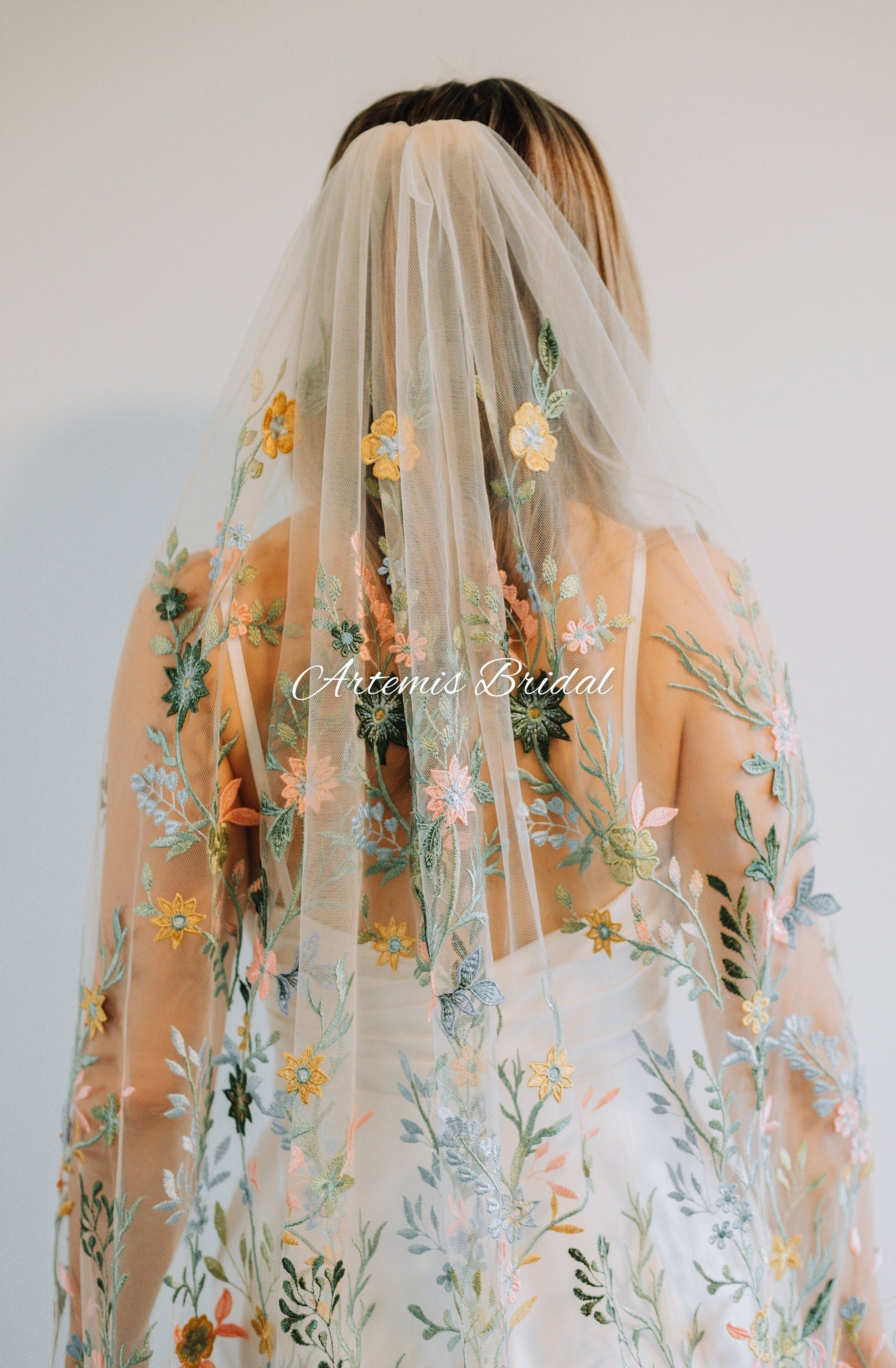 Maria Floral Veil