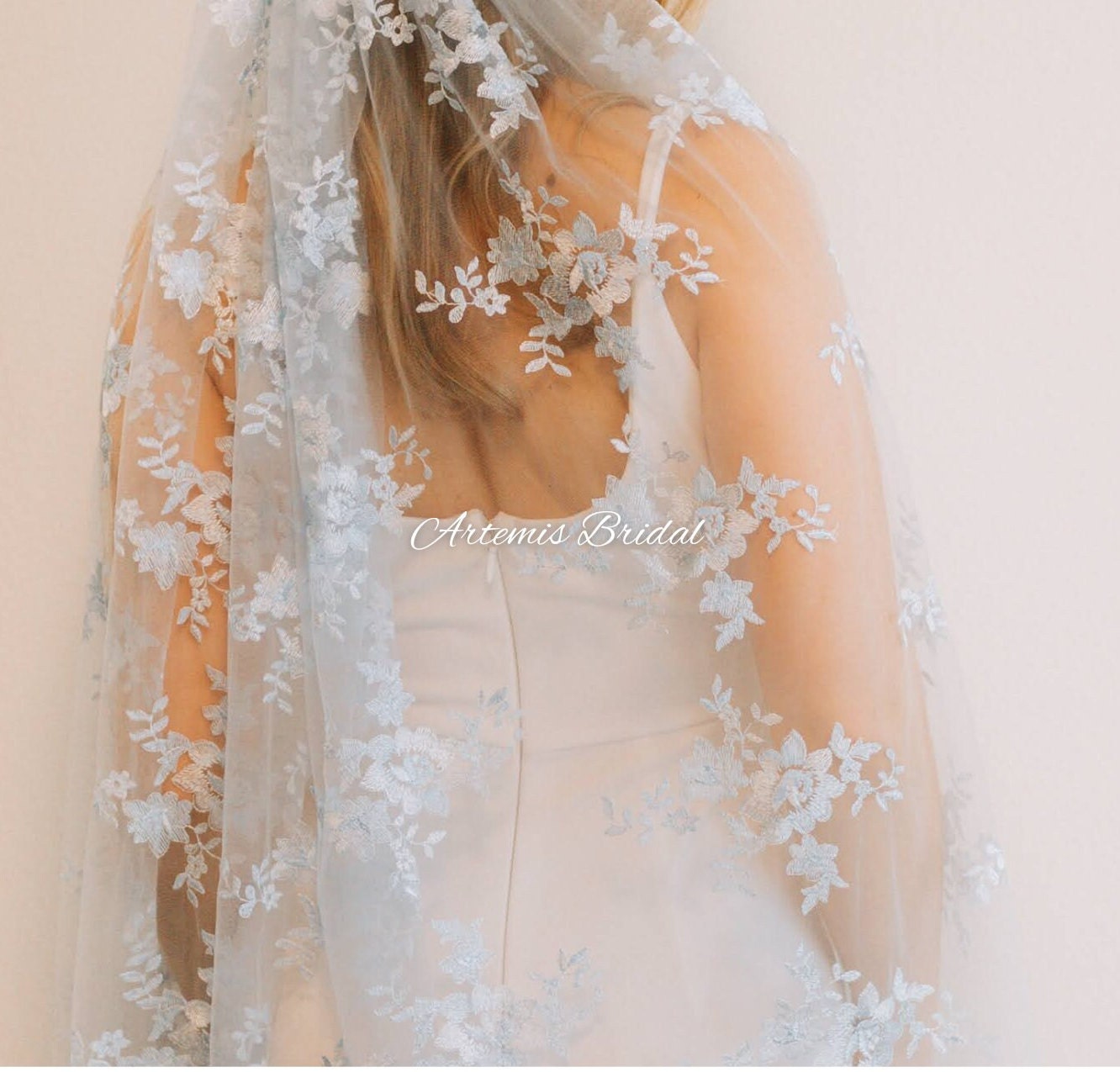 Inez Light Blue Veil