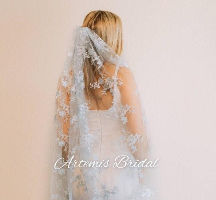Inez Light Blue Veil