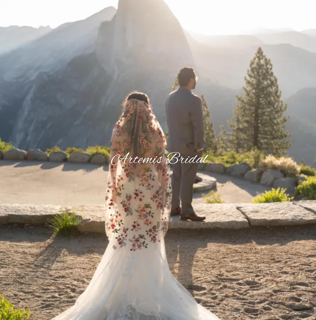 Rachel Floral Veil