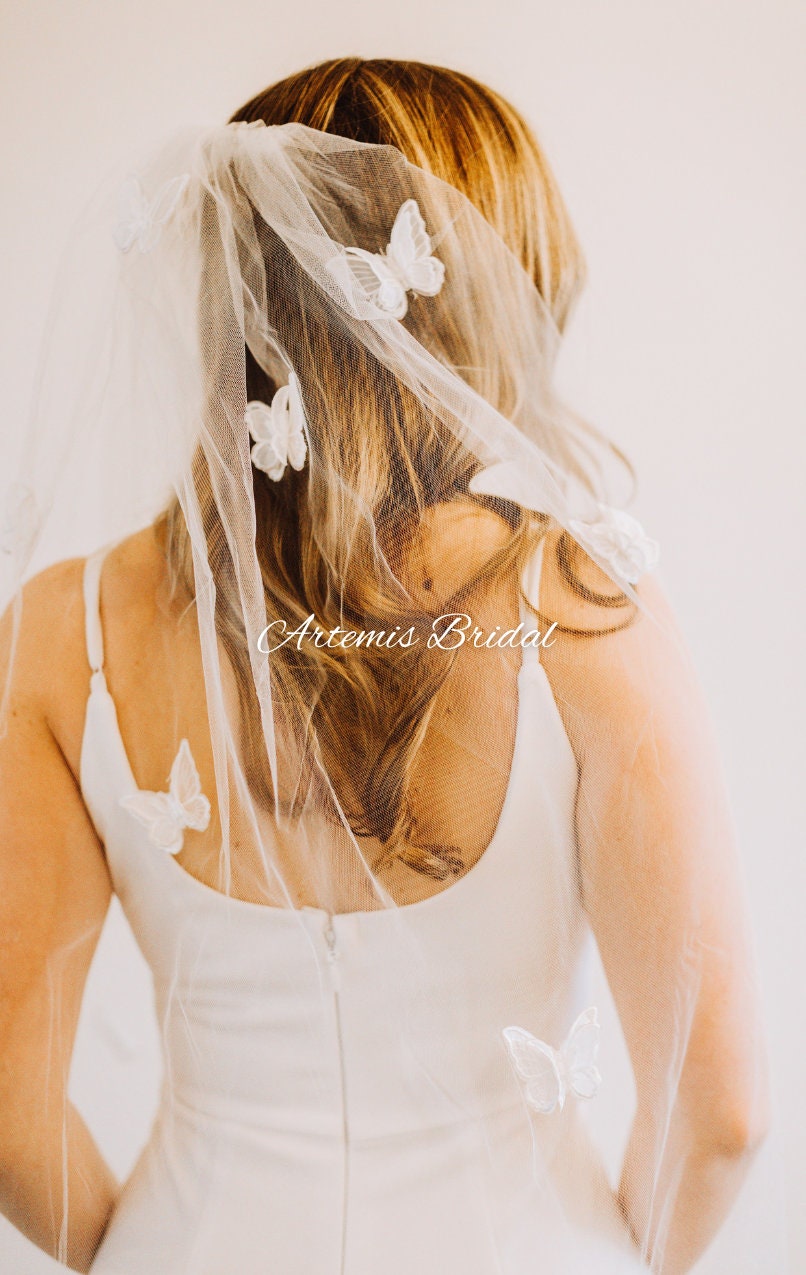 Jasmine Butterfly  Veil