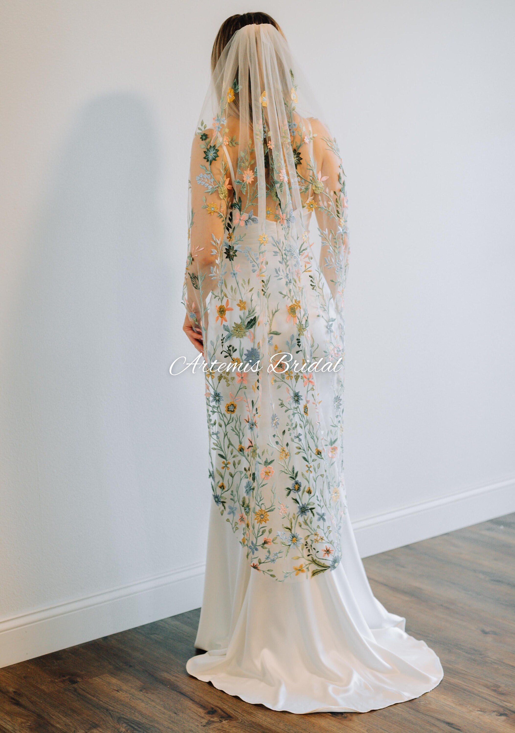 Maria Floral Veil
