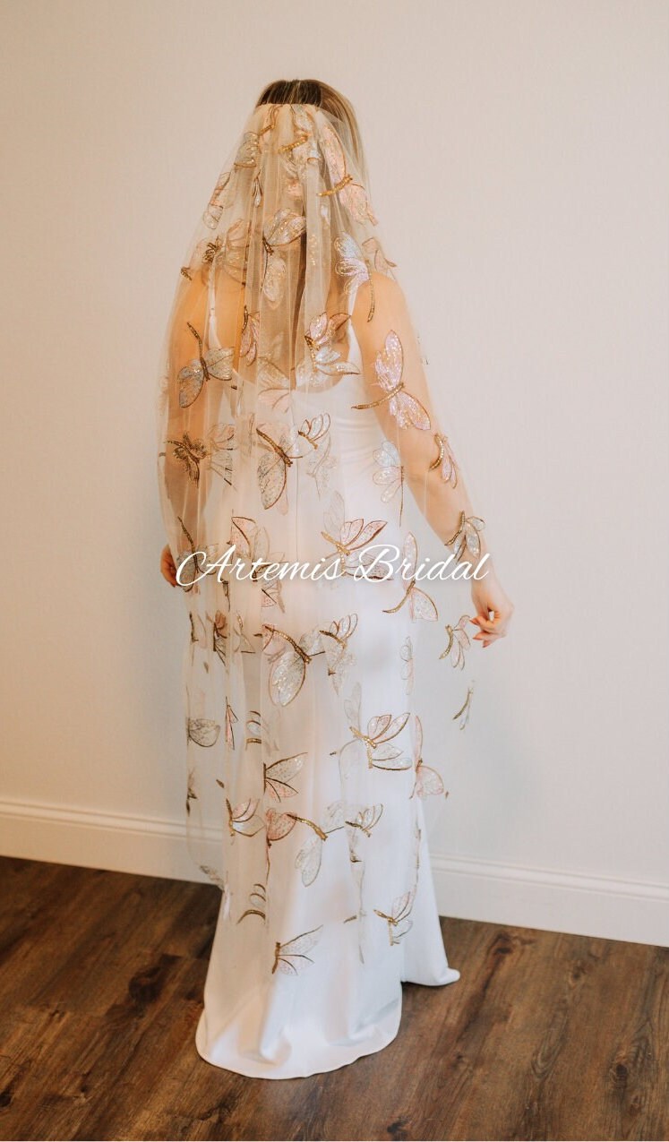 Lorelai Dragonfly Wedding Veil