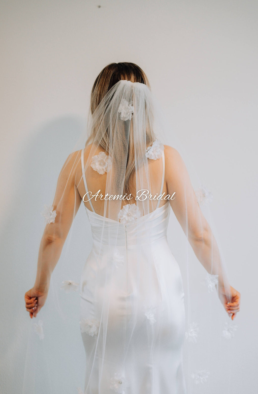 Bridget 3D Floral Veil