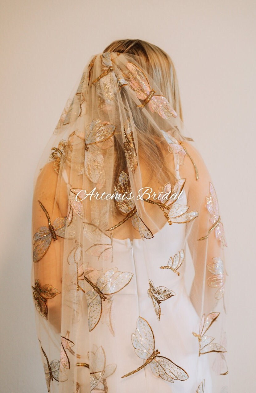 Lorelai Dragonfly Wedding Veil
