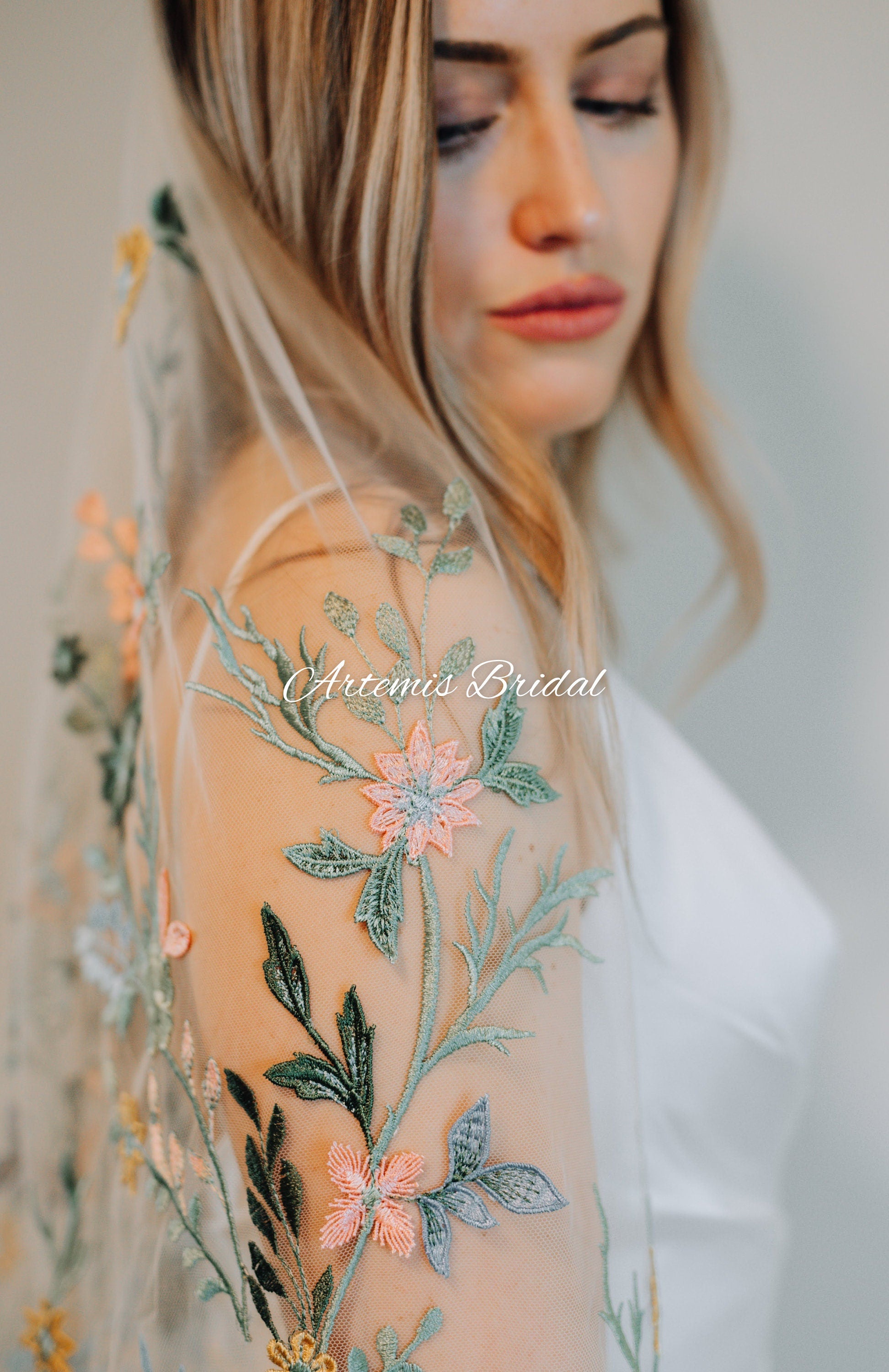 Maria Floral Veil