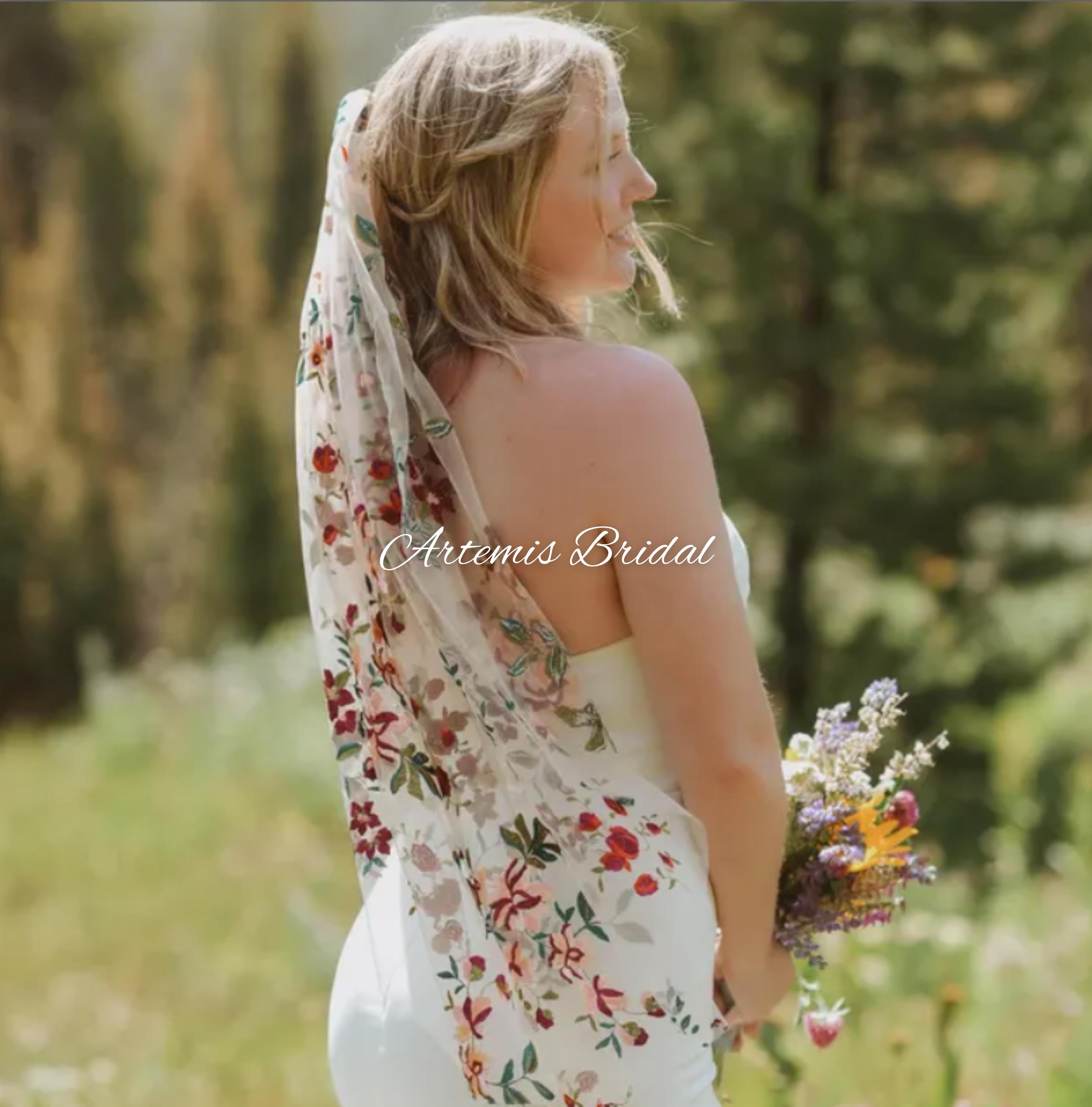 Rachel Floral Veil