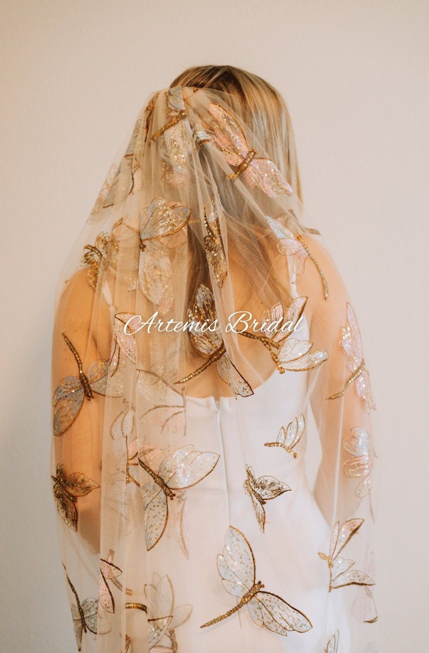 Lorelai Dragonfly Wedding Veil