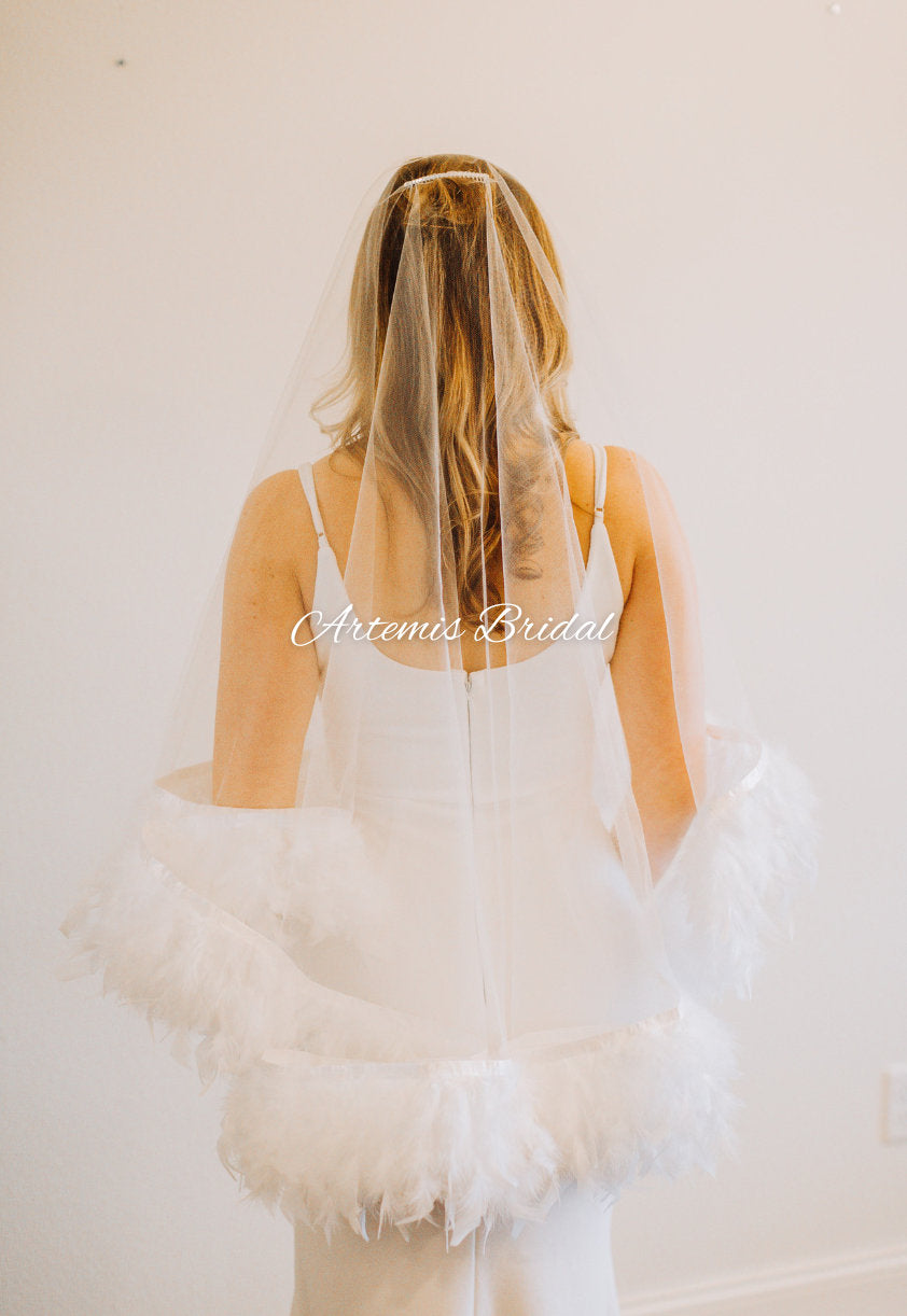 Chloe Feather Veil