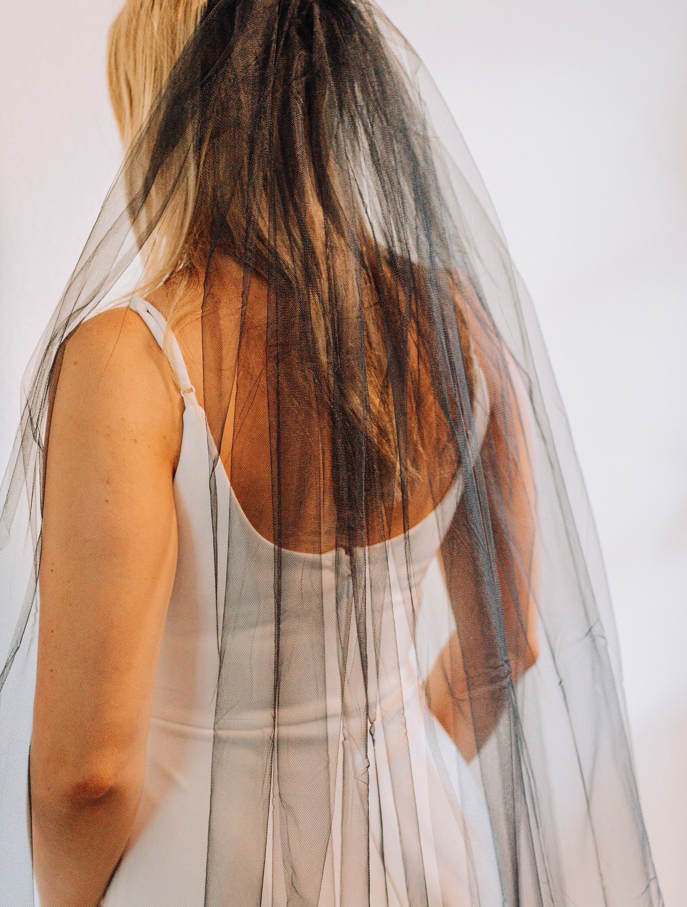 Black Tulle Veil